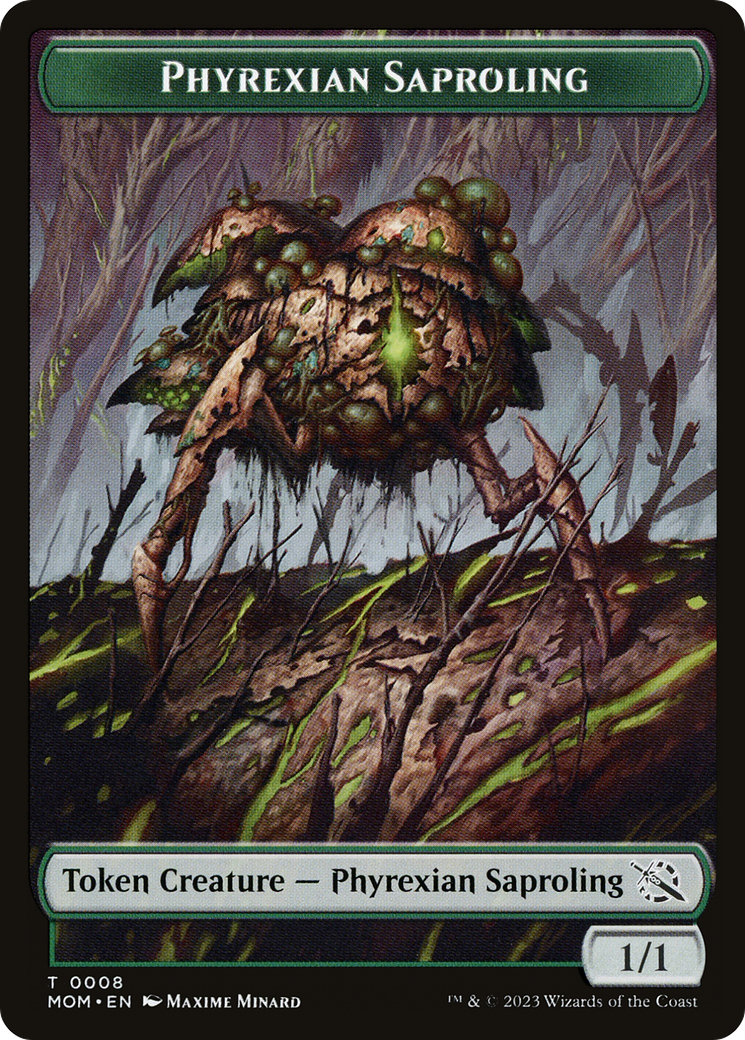 Monk // Phyrexian Saproling Double-Sided Token [March of the Machine Tokens] | Exor Games Summserside