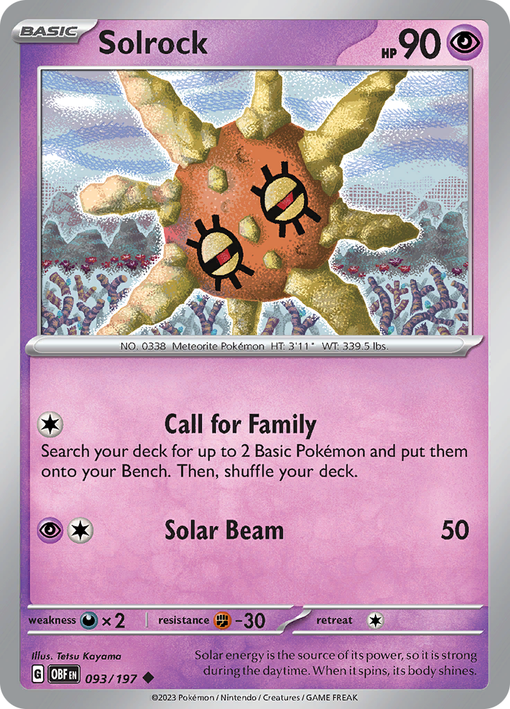 Solrock (093/197) [Scarlet & Violet: Obsidian Flames] | Exor Games Summserside