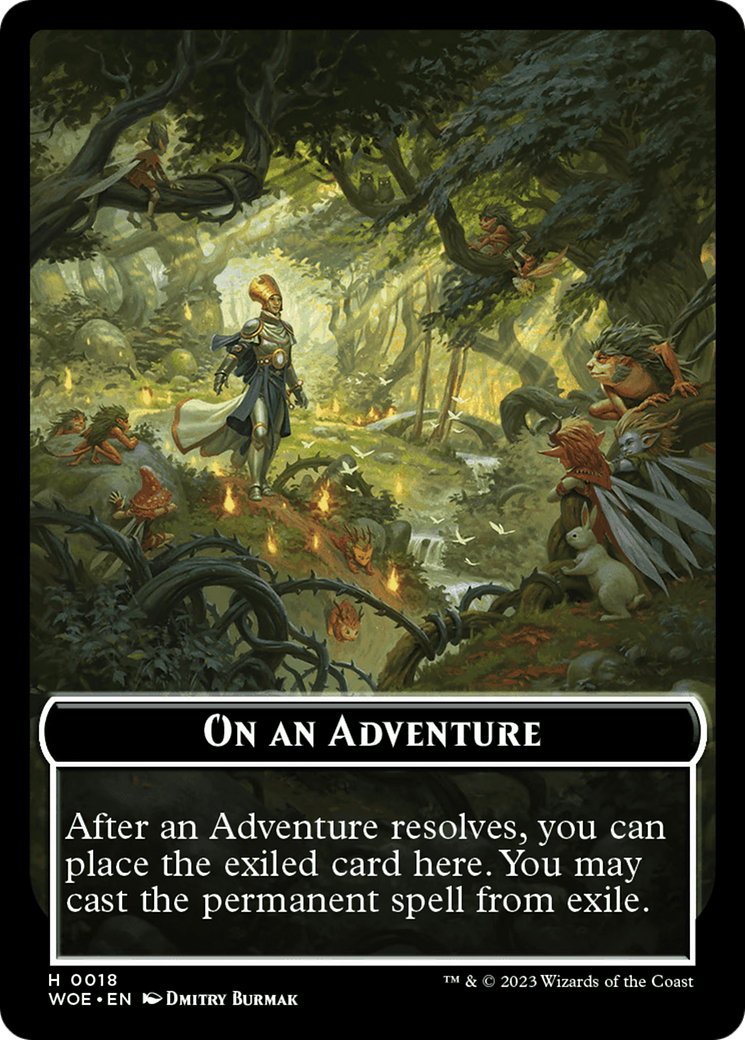 On an Adventure Emblem [Wilds of Eldraine Tokens] | Exor Games Summserside