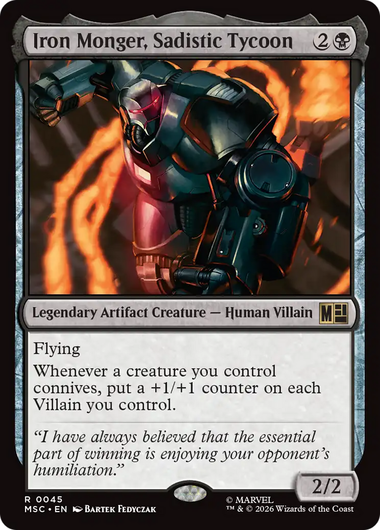 Iron Monger, Sadistic Tycoon (Surge Foil) [Marvel Super Heroes Commander] | Exor Games Summserside
