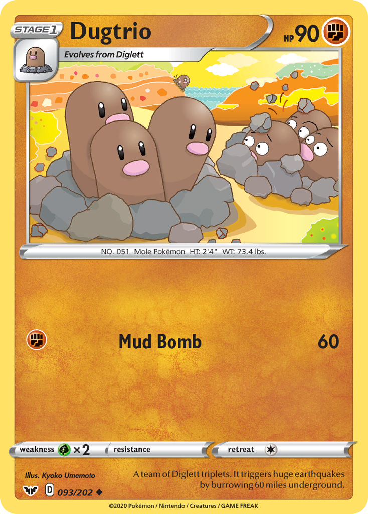 Dugtrio (093/202) [Sword & Shield: Base Set] | Exor Games Summserside