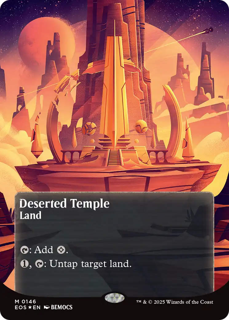 Deserted Temple (0146) (Borderless) (Galaxy Foil) [Edge of Eternities: Stellar Sights] | Exor Games Summserside