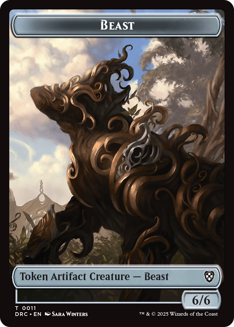 Construct // Beast (0011) Double-Sided Token [Aetherdrift Tokens] | Exor Games Summserside