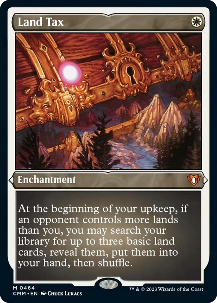 Land Tax (Foil Etched) [Commander Masters] | Exor Games Summserside