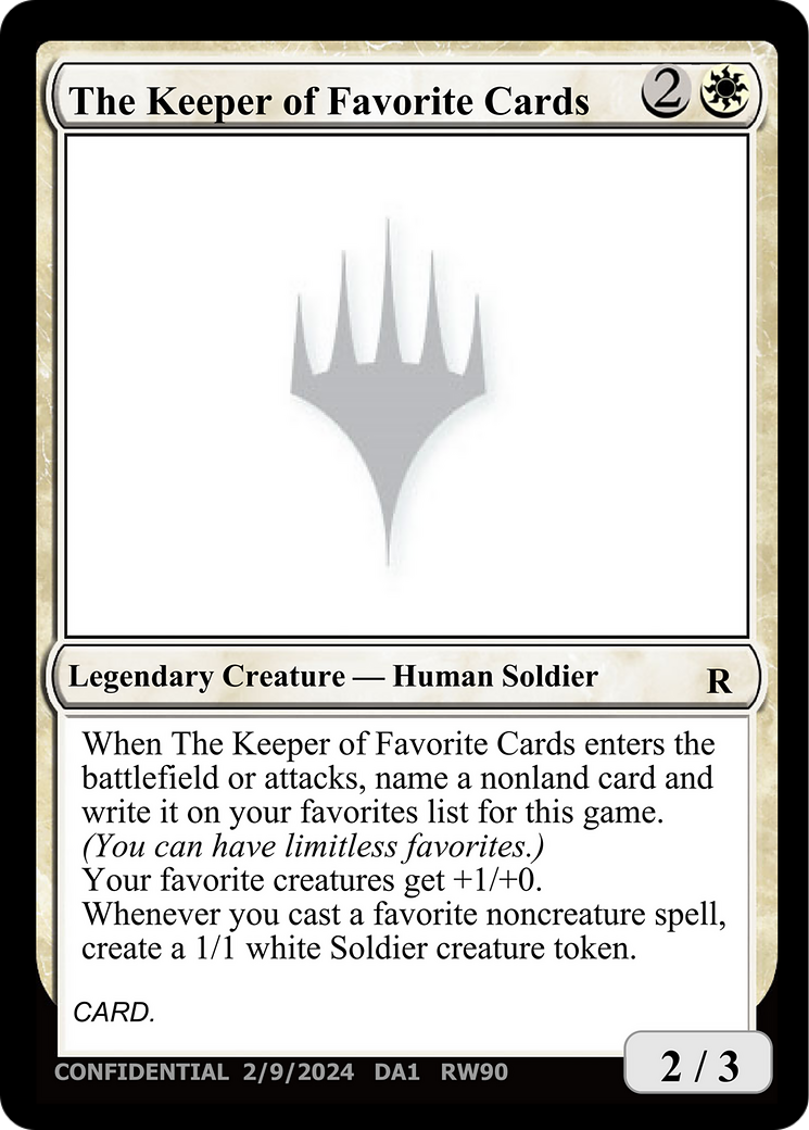 The Keeper of Favorite Cards [Unknown Event] | Exor Games Summserside
