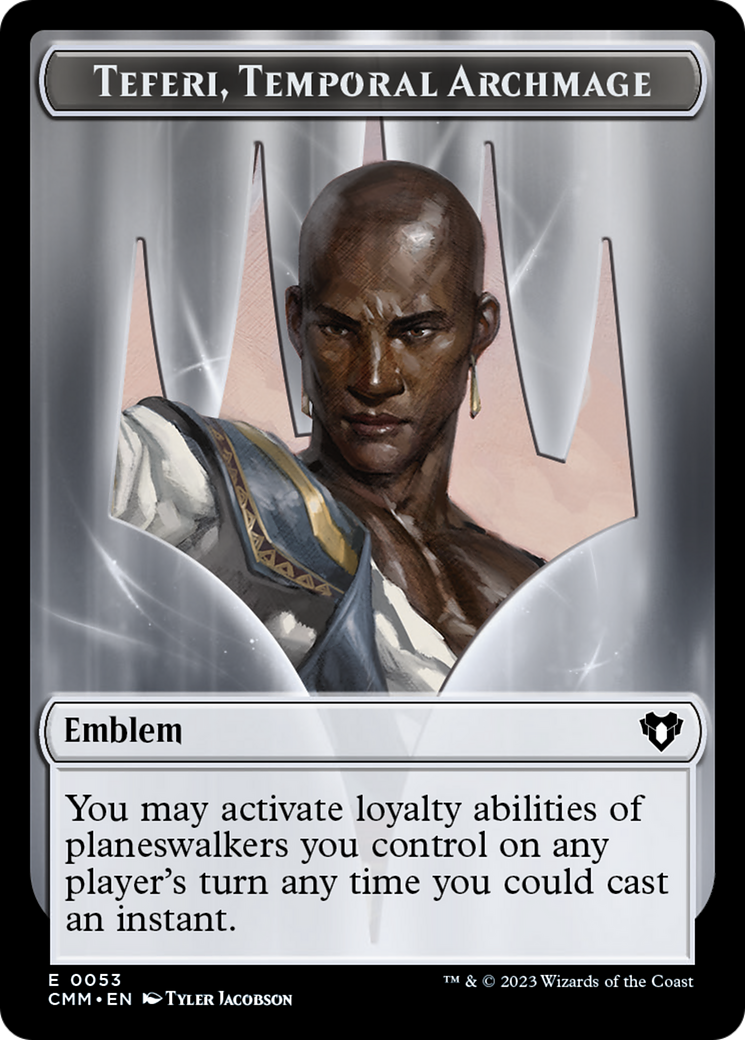 Teferi, Temporal Archmage Emblem [Commander Masters Tokens] | Exor Games Summserside