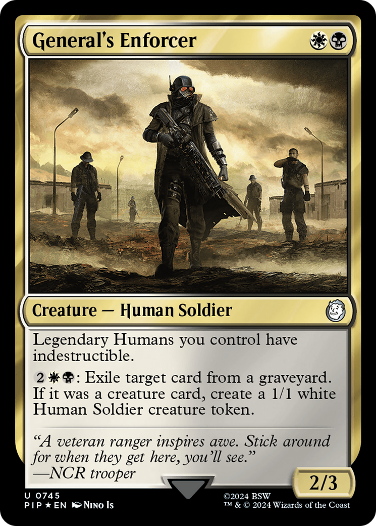 General's Enforcer (Surge Foil) [Fallout] | Exor Games Summserside