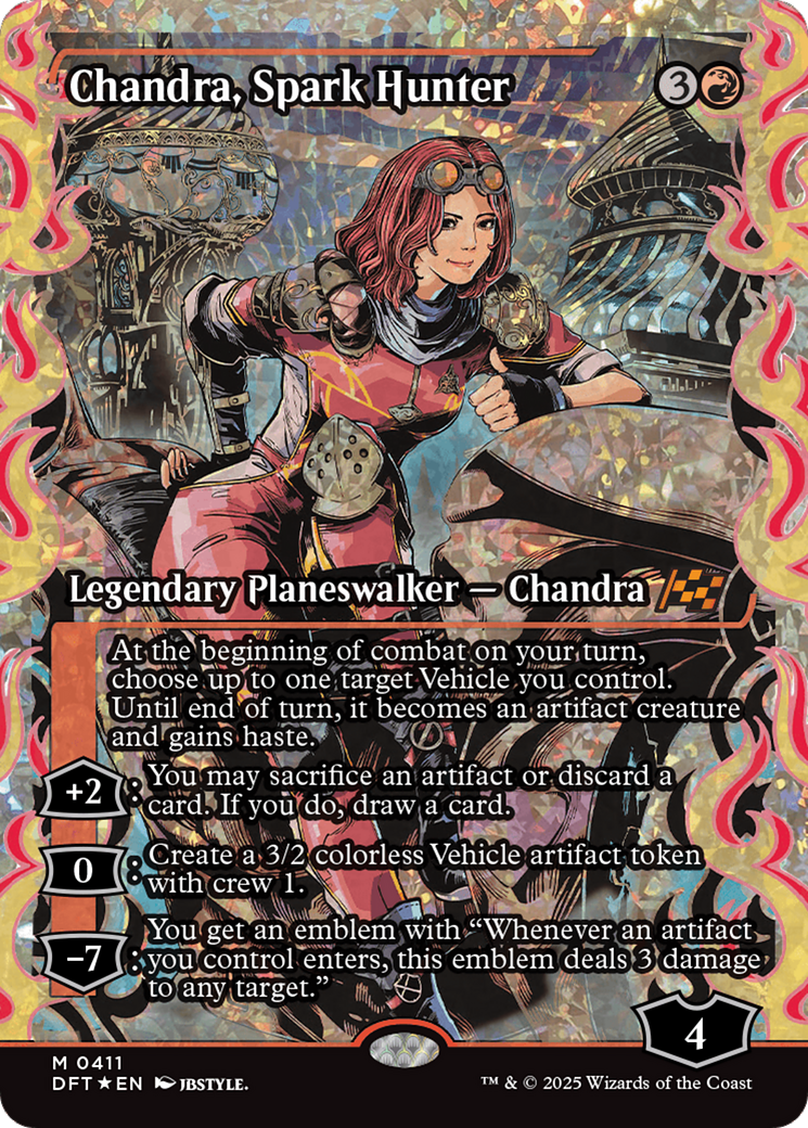 Chandra, Spark Hunter (Showcase) (Fracture Foil) [Aetherdrift] | Exor Games Summserside