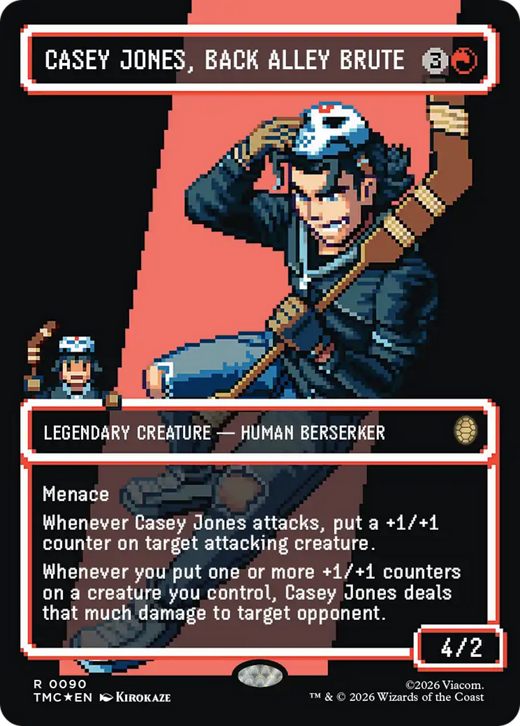 Casey Jones, Back Alley Brute (Borderless) (Surge Foil) [Teenage Mutant Ninja Turtles Commander] | Exor Games Summserside