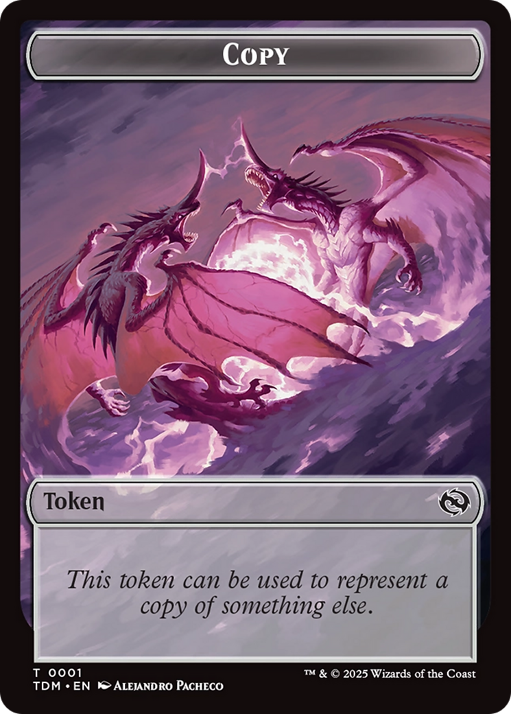 Karox Bladewing // Copy Double-Sided Token [Tarkir: Dragonstorm Commander Tokens] | Exor Games Summserside