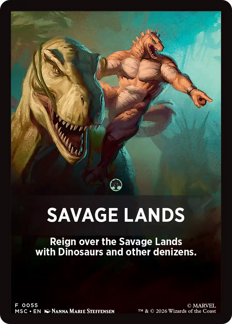 Savage Lands Theme Card [Marvel Super Heroes Commander] | Exor Games Summserside