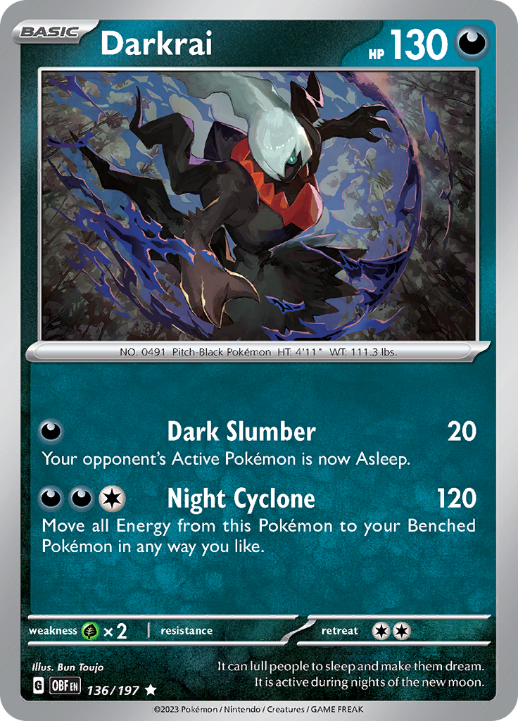 Darkrai (136/197) [Scarlet & Violet: Obsidian Flames] | Exor Games Summserside