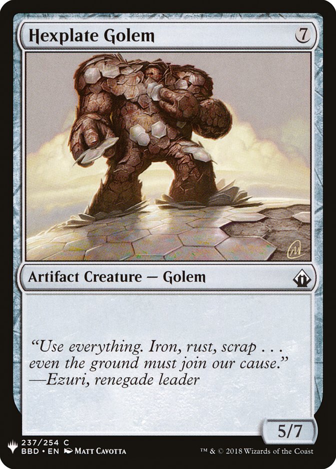 Hexplate Golem [Mystery Booster] | Exor Games Summserside