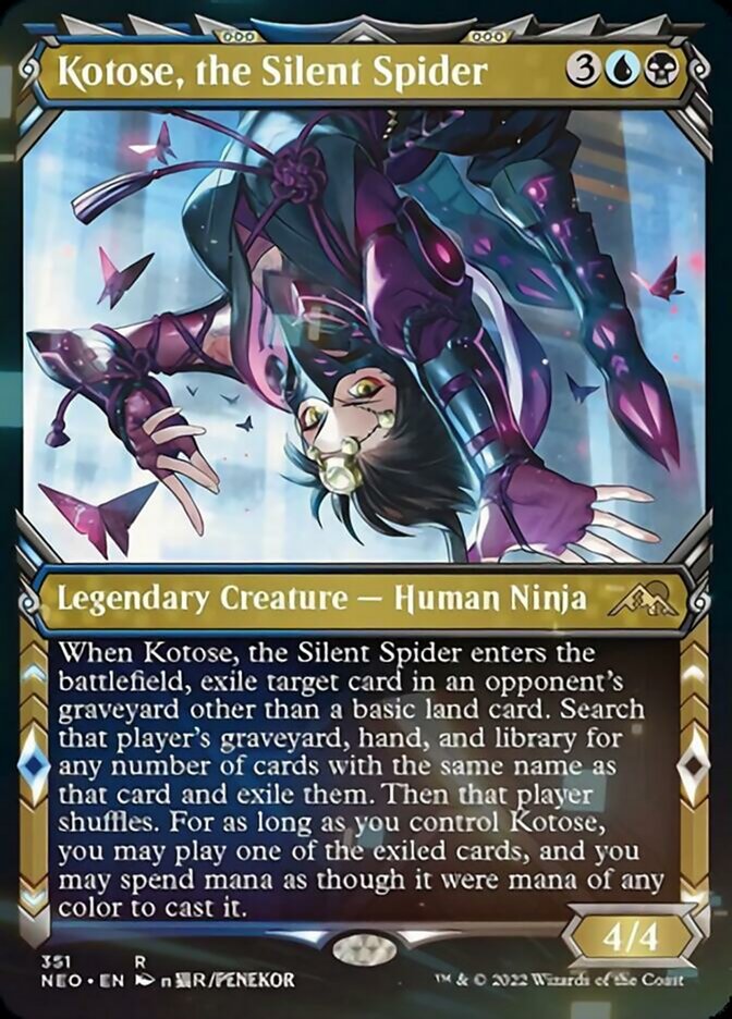 Kotose, the Silent Spider (Showcase Ninja) [Kamigawa: Neon Dynasty] | Exor Games Summserside