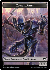 Human Warrior // Zombie Army Double-Sided Token [Commander Masters Tokens] | Exor Games Summserside