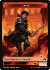 Human (0014) // Emblem - Chandra, Dressed to Kill Double-Sided Token [Innistrad Remastered Tokens] | Exor Games Summserside