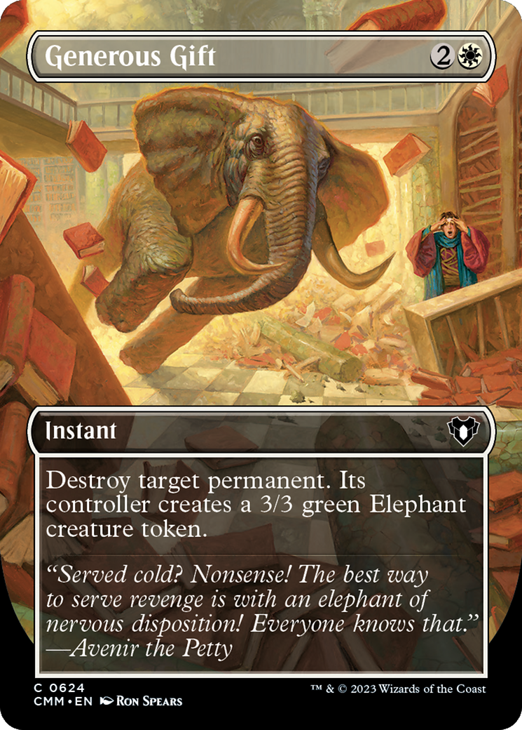 Generous Gift (Borderless Alternate Art) [Commander Masters] | Exor Games Summserside