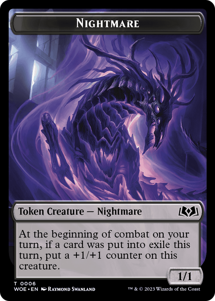 Nightmare // Food (0012) Double-Sided Token [Wilds of Eldraine Tokens] | Exor Games Summserside