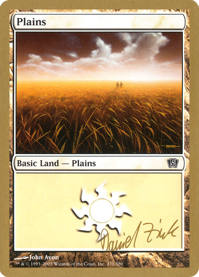Plains (dz331) (Daniel Zink) [World Championship Decks 2003] | Exor Games Summserside