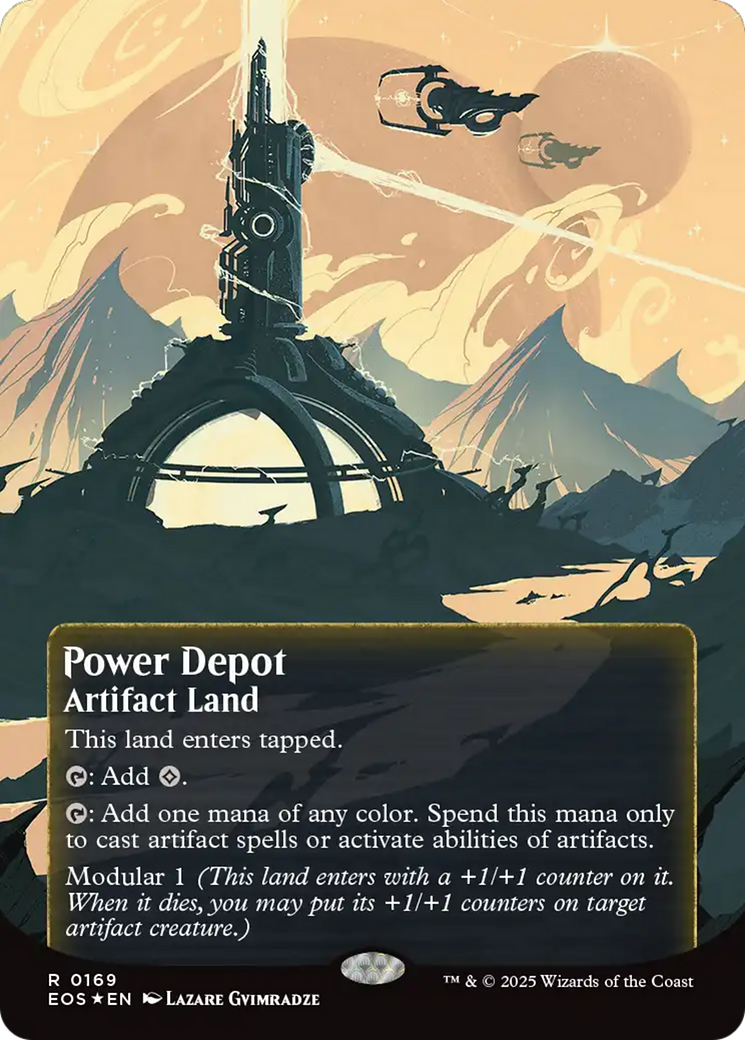 Power Depot (0169) (Borderless) (Galaxy Foil) [Edge of Eternities: Stellar Sights] | Exor Games Summserside