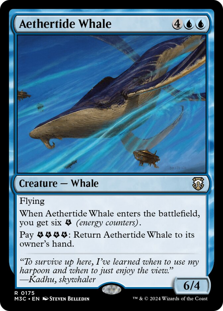 Aethertide Whale (Ripple Foil) [Modern Horizons 3 Commander] | Exor Games Summserside