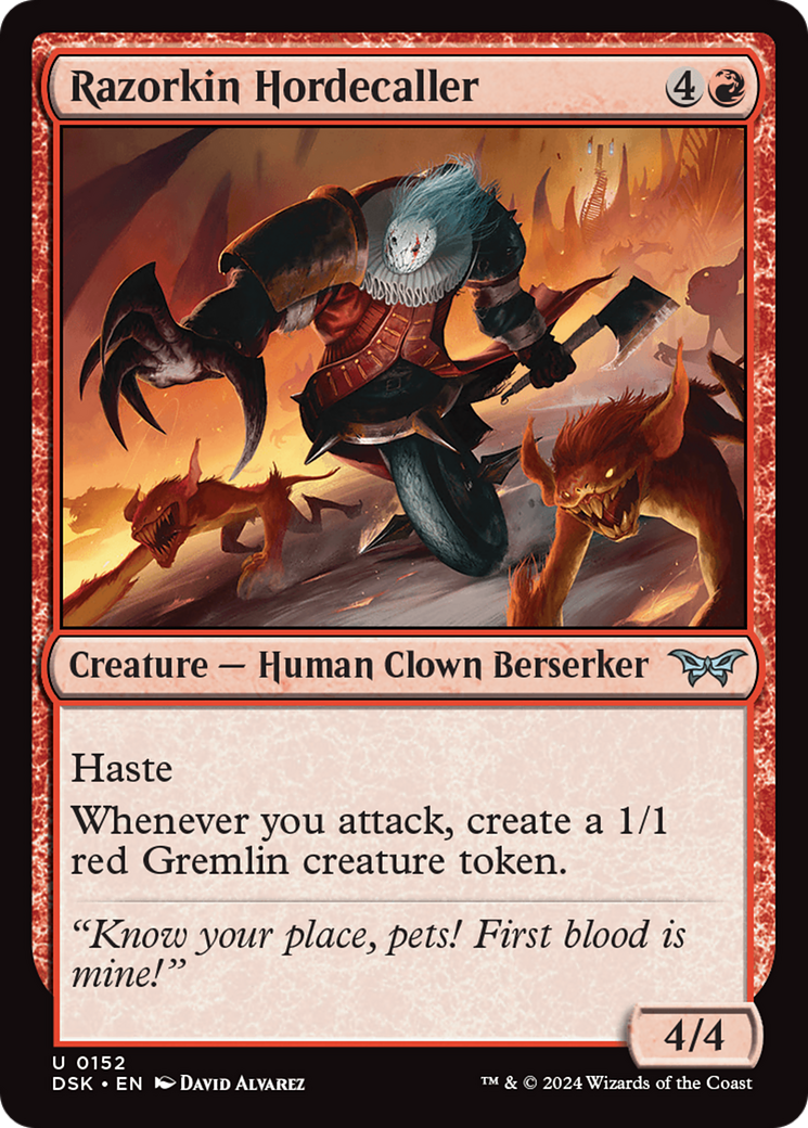 Razorkin Hordecaller [Duskmourn: House of Horror] | Exor Games Summserside