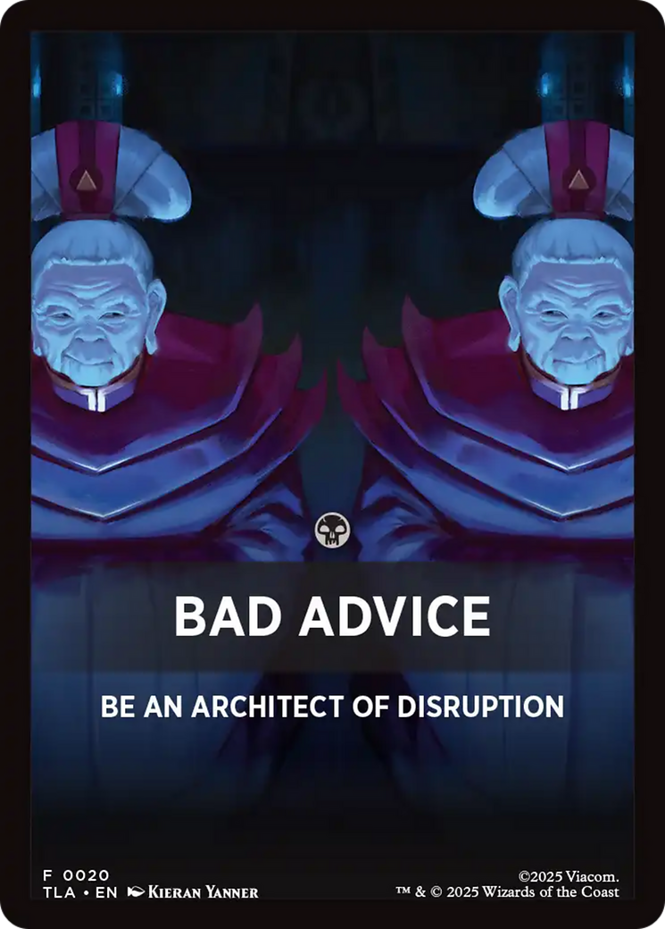 Bad Advice Theme Card [Avatar: The Last Airbender Tokens] | Exor Games Summserside