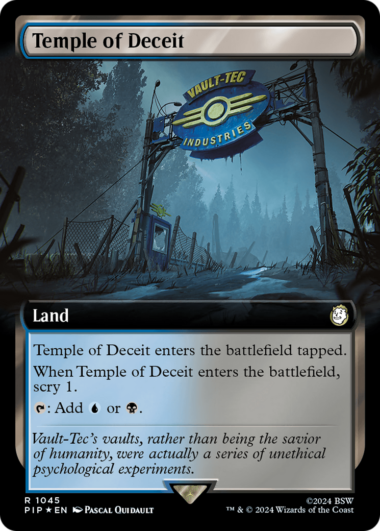 Temple of Deceit (Extended Art) (Surge Foil) [Fallout] | Exor Games Summserside