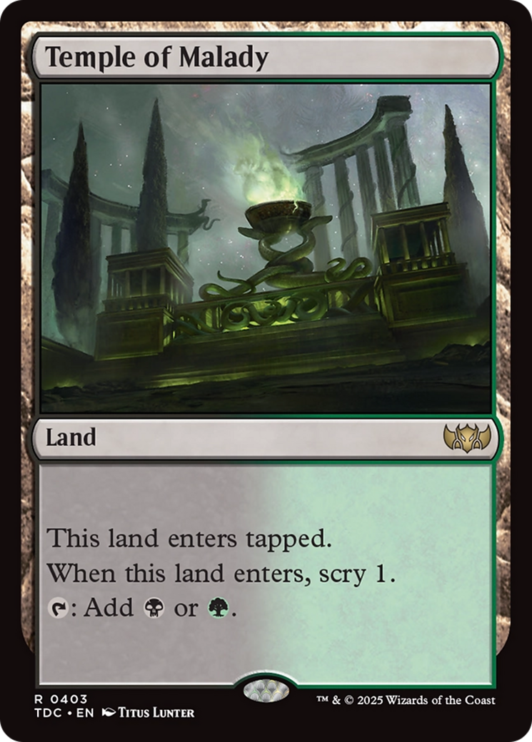 Temple of Malady [Tarkir: Dragonstorm Commander] | Exor Games Summserside