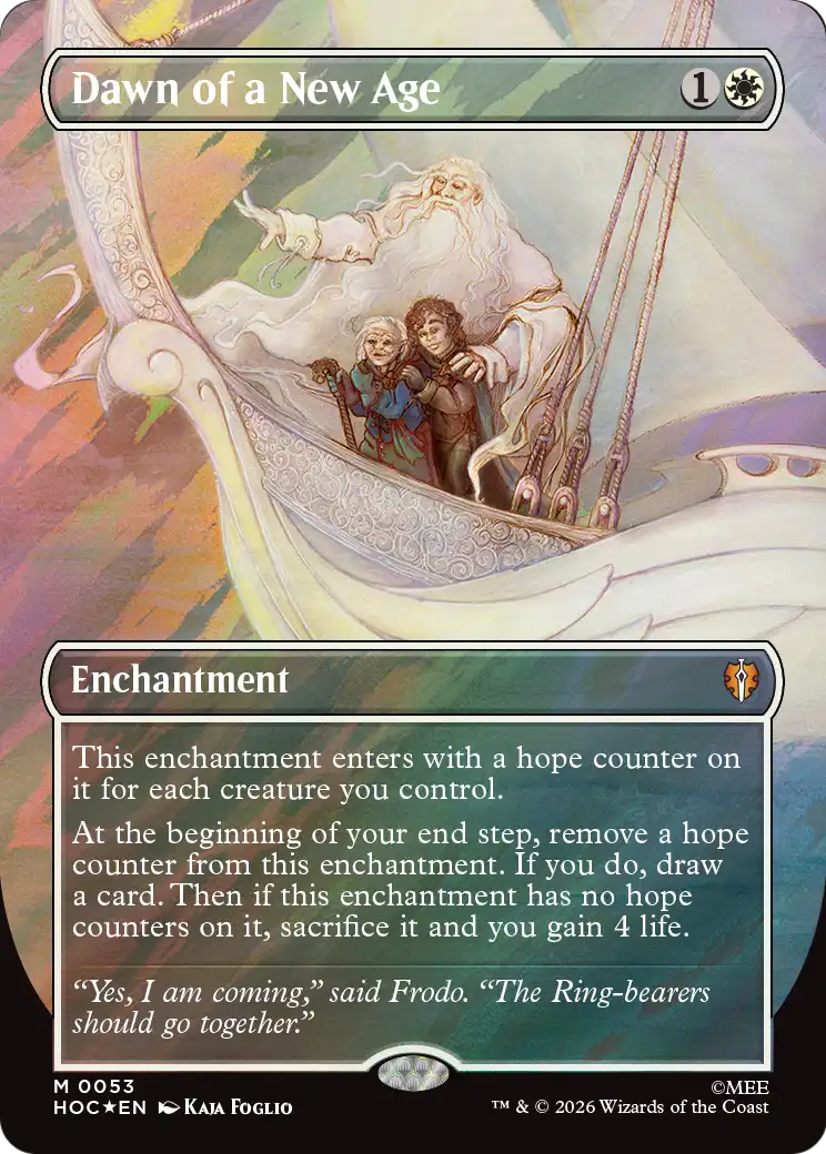 Dawn of a New Age (Borderless) (Surge Foil) [The Hobbit: Eternal-Legal] | Exor Games Summserside