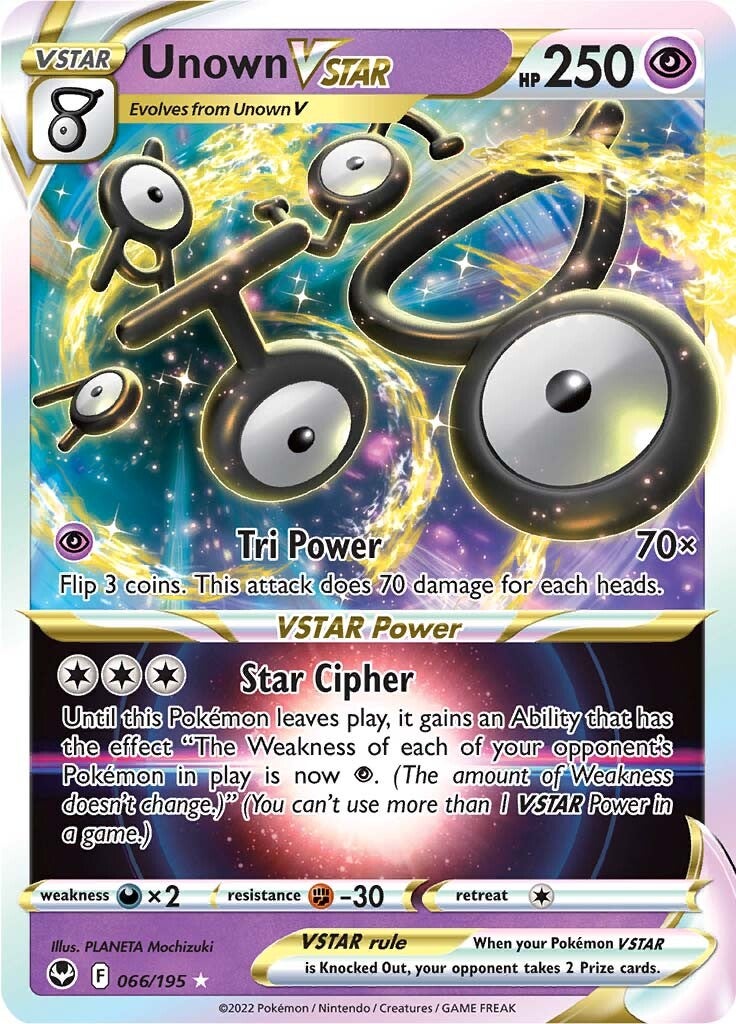 Unown VSTAR (066/195) [Sword & Shield: Silver Tempest] | Exor Games Summserside