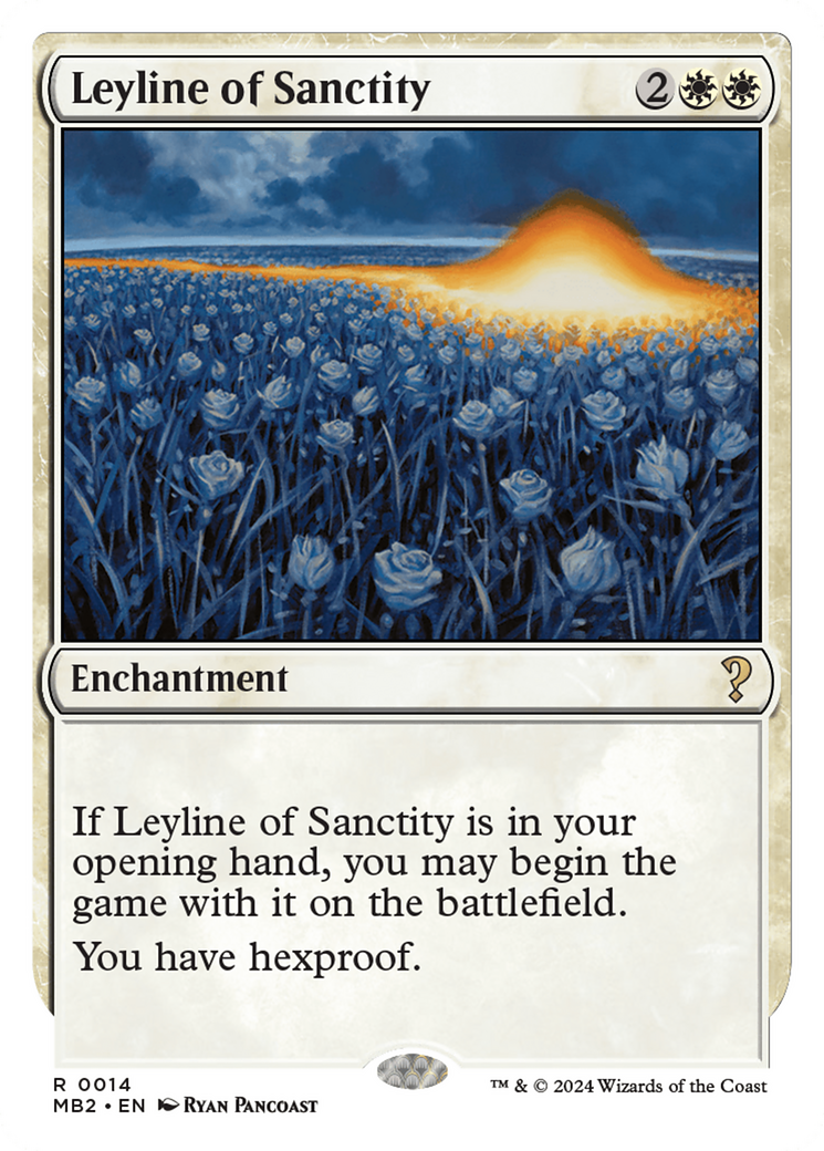Leyline of Sanctity (White Border) [Mystery Booster 2] | Exor Games Summserside