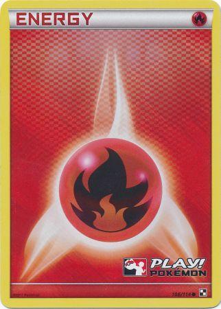 Fire Energy (106/114) (Play Pokemon Promo) [Black & White: Base Set] | Exor Games Summserside