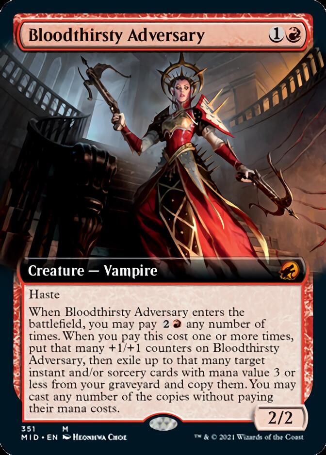 Bloodthirsty Adversary (Extended Art) [Innistrad: Midnight Hunt] | Exor Games Summserside
