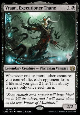 Vraan, Executioner Thane (Promo Pack) [Phyrexia: All Will Be One Promos] | Exor Games Summserside