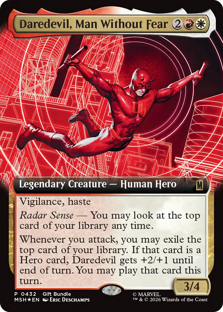 Daredevil, Man Without Fear (Extended Art) [Marvel Super Heroes Promos] | Exor Games Summserside