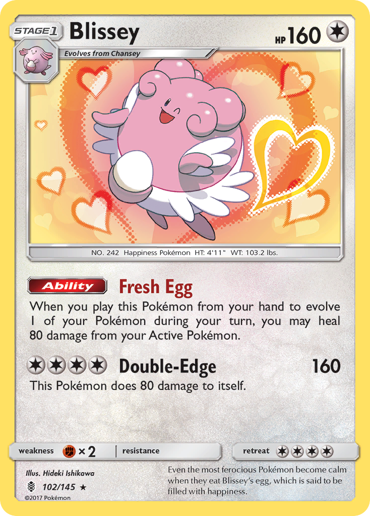 Blissey (102/145) [Sun & Moon: Guardians Rising] | Exor Games Summserside