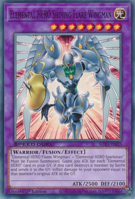 Elemental HERO Shining Flare Wingman [SGX3-ENI25] Common | Exor Games Summserside