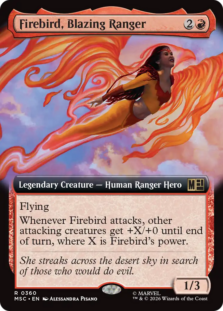 Firebird, Blazing Ranger (Extended Art) [Marvel Super Heroes Commander] | Exor Games Summserside