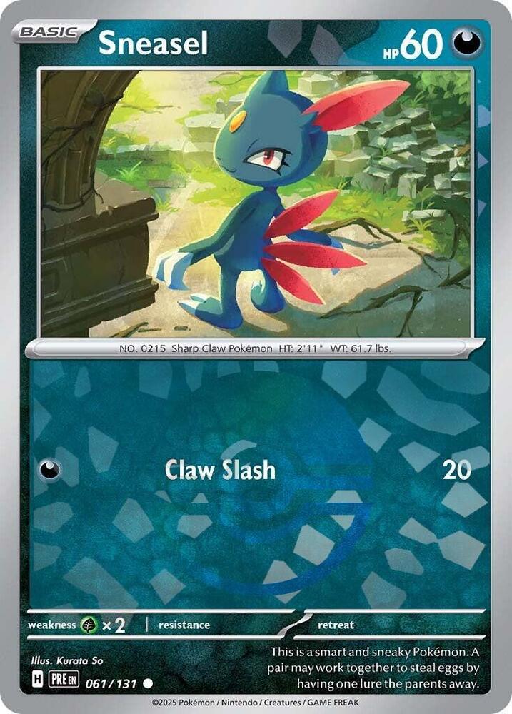 Sneasel (061/131) (Poke Ball Pattern) [Scarlet & Violet: Prismatic Evolutions] | Exor Games Summserside