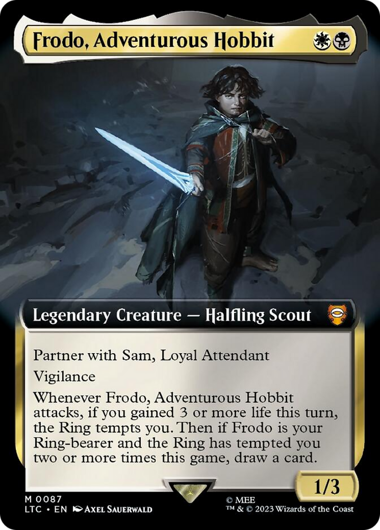 Frodo, Adventurous Hobbit (Extended Art) [The Lord of the Rings: Tales of Middle-Earth Commander] | Exor Games Summserside