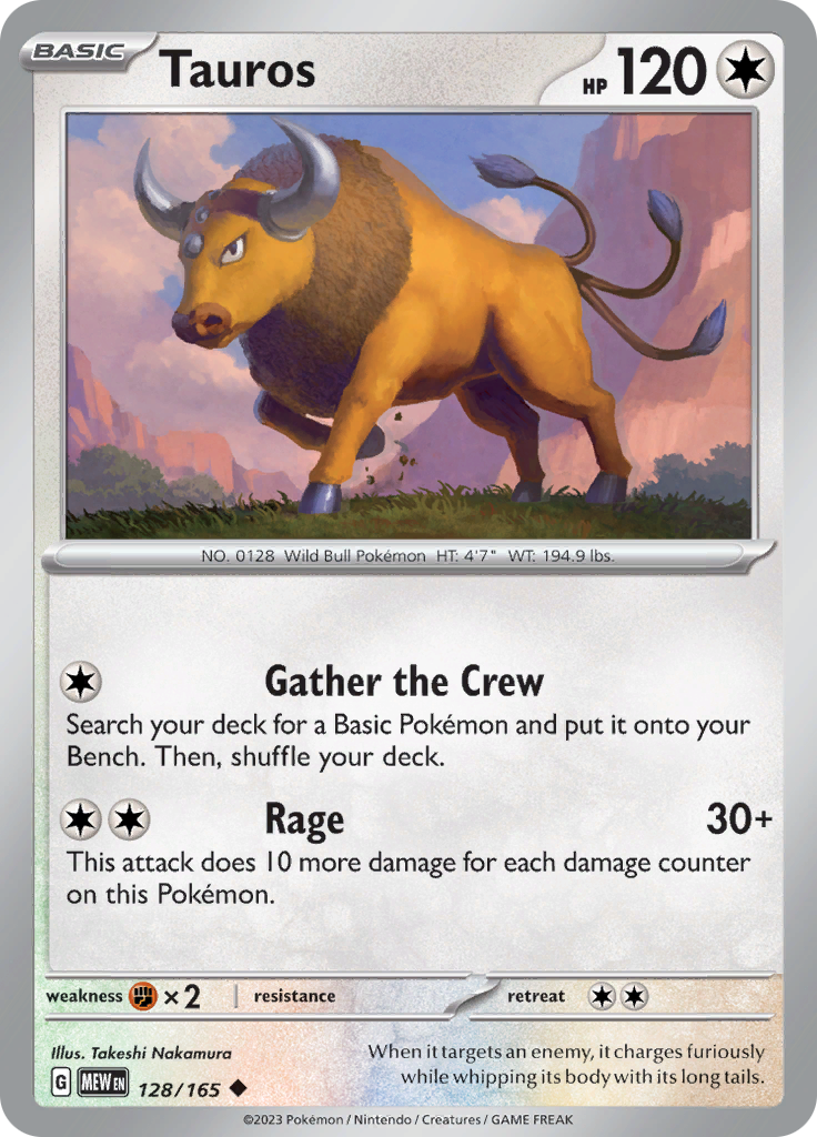 Tauros (128/165) [Scarlet & Violet: 151] | Exor Games Summserside