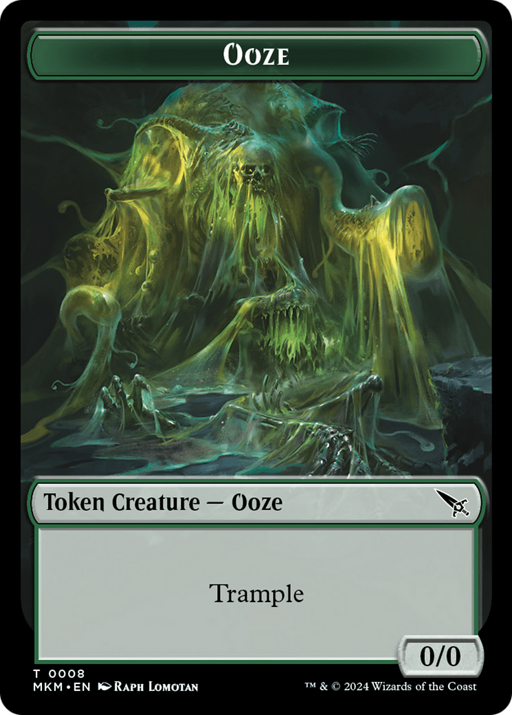 Ooze // A Mysterious Creature Double-Sided Token [Murders at Karlov Manor Tokens] | Exor Games Summserside