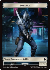 Soldier // Rebel Double-Sided Token [FINAL FANTASY Commander Tokens] | Exor Games Summserside