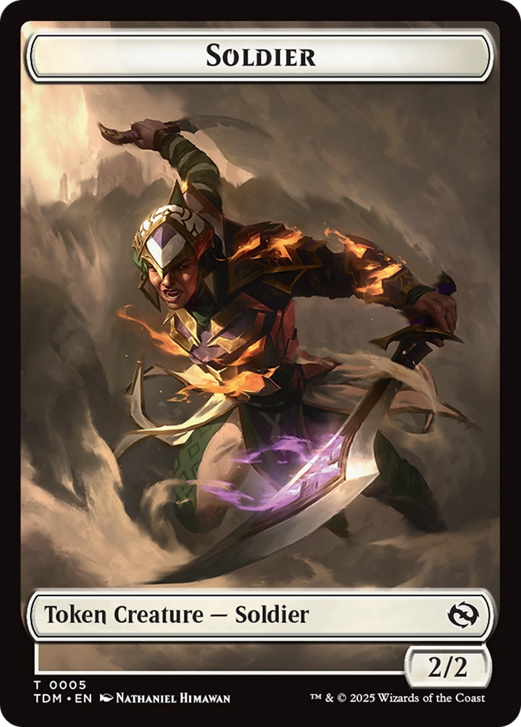 Soldier (0004) // Soldier (0005) Double-Sided Token [Tarkir: Dragonstorm Tokens] | Exor Games Summserside