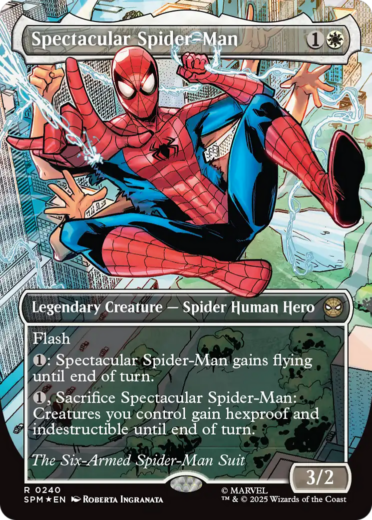 Spectacular Spider-Man (0240) (Borderless) (Textured Foil) [Marvel's Spider-Man] | Exor Games Summserside