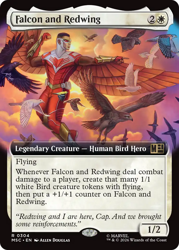 Falcon and Redwing (Extended Art) [Marvel Super Heroes Commander] | Exor Games Summserside