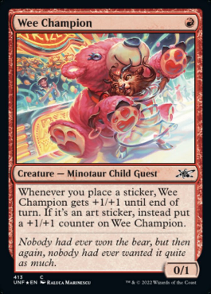 Wee Champion (Galaxy Foil) [Unfinity] | Exor Games Summserside