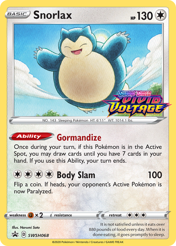 Snorlax (SWSH068) (Prerelease Promo) [Sword & Shield: Black Star Promos] | Exor Games Summserside