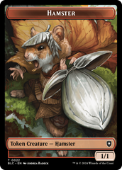 Hamster // Beast (024) Double-Sided Token [Bloomburrow Commander Tokens] | Exor Games Summserside